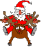 Père Noël sur renne